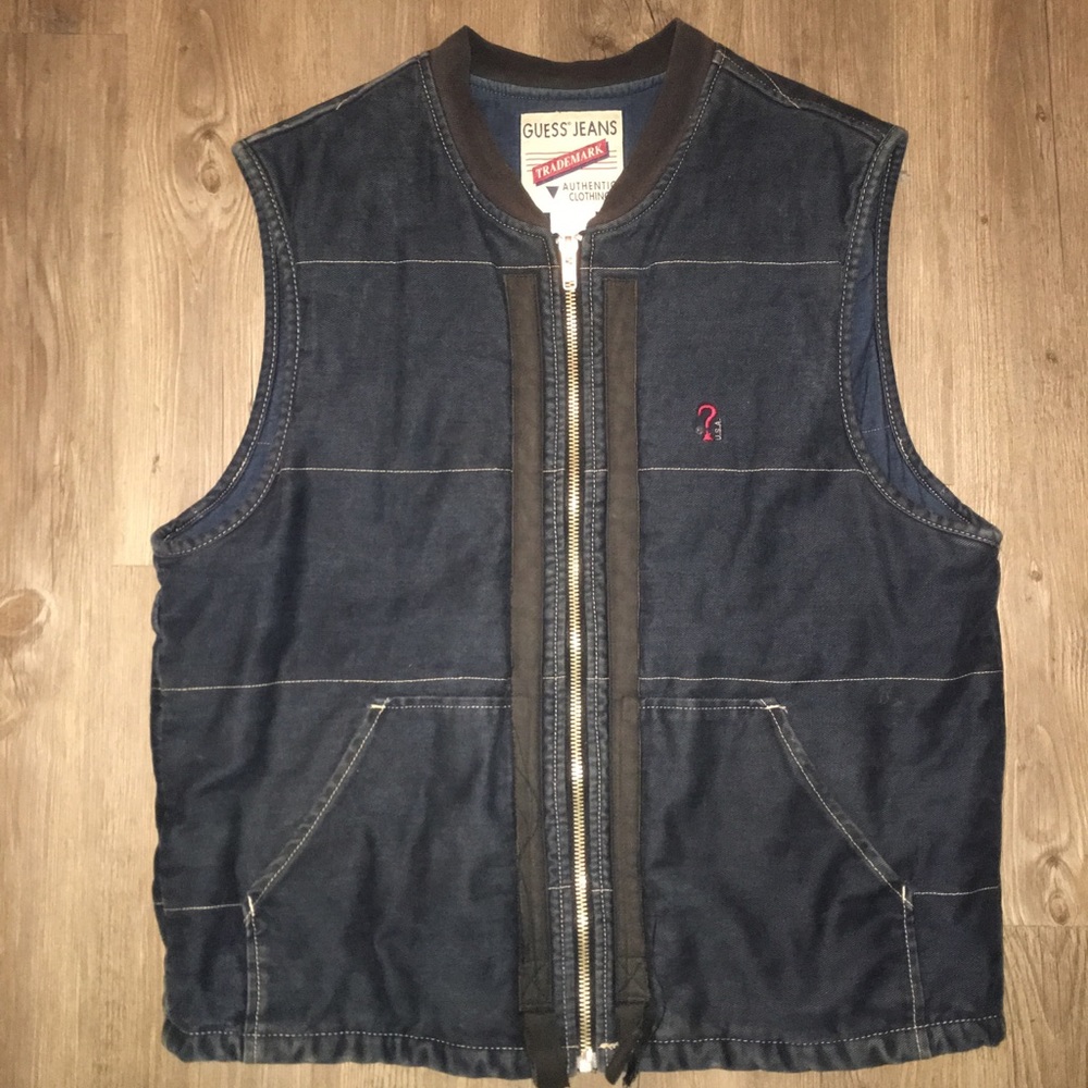 vintage GUESS Jeans denim vest XL